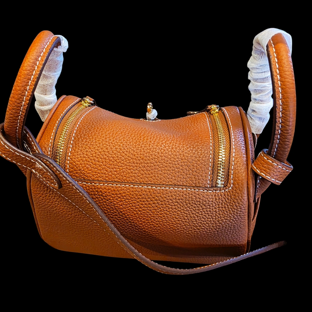 SALE!! Mini Tan Pebble Leather Shoulder or Crossbody Bag - Picture 5 of 7